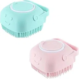 generic Body Scrubber with Soap Dispenser for Shower, Exfoliating Brushes, Soft Body Exfoliator, Bath Loofah for Babies, Kids, Women, Men and Pets(Multicolor 2 pcs)-picture-24