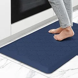 Luxe Home Jersey Moroccan Anti-Fatigue PVC Door Mat Cushioned Non-Slip Waterproof Doormat for Home, Bedroom, Kitchen, Indoor & Outdoor (Teal, 45x75 cm)-picture-22