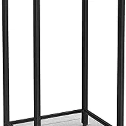 INDIAN DECOR. 45936 Basic Side Table, End Table, Telephone Table with Mesh Shelf, High and Narrow, Hallway, Living Room, Metal, Pre Assembled, Space Saving, Industrial, Rustic Brown-picture-16