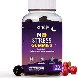 Kindly Health No Stress Gummies for Stress Relief & Better Sleep | Boosts Immunity and Enhances Sleep Quality | Boosts Mood | Natural Berry Flavour | 30 Gummies-image-17
