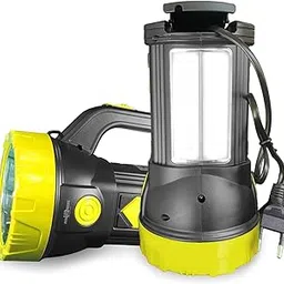 Pick Ur Needs Home Emergency Rechargeable 100W +2 Side Tube LED Long Range Search Torch Light (Yellow)-picture-31