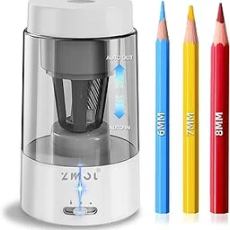 ZMOL Fully Automatic Pencil Sharpener for Colored Pencils,Electric Pencil Sharpener Regargeable for Kids,Hands-Free，Electric Pencil Sharpener Heavy Duty,Auto Stop for No.2/Classroom/Office-picture-25