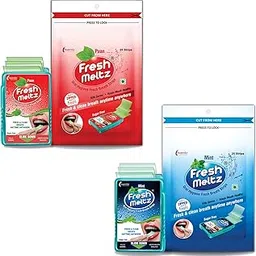 FRESH MELTZ Oral Hygiene Mouth Freshener Sugar Free Paan & Mint Flavoured Breath Strips (25 Strips) - Mint 6Pk + Paan 6Pk - Pack of 12-picture-17