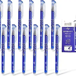 THE CUBBY CART - Fine Tip Gel Pens Blue Ink Rollerball Pens Rub-Out Friction Pens, Erasable ink Pen, Retractable Erasable Gel Pen, Blue Ink (12)-picture-62
