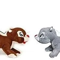 Shivay International - Brown & Grey Squirrel Soft Toy for Kids, Children & Girls Playing Teddy Bear in Size 22 cm Long, Set of 2-picture-14