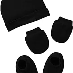 notwild New Born Kids Winter Cap with Mitten and Bootie Set for Unisex Newborn Babies Winter wear Toddlers Combo Pack-picture-15