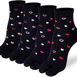 supersox Ankle Thumb Socks for Women, Made with Breathable, Anti Odour & Moisture Absorbent Combed Cotton with a Extra Durable Welt (Pack Of 4) image 1