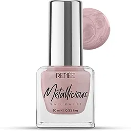 RENEE Metallicious Nail Paint - Silky Nude, Quick Drying, Metallic Finish, Long Lasting, Chip Resisting Formula with High Shine & Full Coverage, Acetone & Paraben Free, 10 Ml-image-6