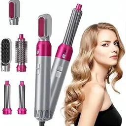 5 in 1 Hot Air Brush Hair Dryer & Volumizer, 1000W Multifunctional Styler Tool for Women | Detachable Blow Dryer Brush,Professional Hair Straightener, Curler, Crimper, Auto-Wrap Rotating Comb, Negative Ion Frizz-Free Technology | Professional Salon-Quality Fast Drying, 3 Heat Settings, Lightweight Portable Design, Salon-Quality Styling for All Hair Types Styling & Scalp Massager-picture-55