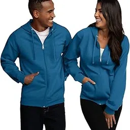lasmo Couple Combo Regular Fit Hooded Neck Cotton Fleece Full Zipped Hoodie-picture-61