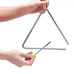 8 Inch Musical Steel Triangle Percussion Instrument With Striker-picture-11