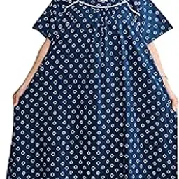 bindass female collection BINDASS Plus Size Women Nighty Cotton Maxi Printed Jumbo Gown Size 5XL to 10XL-picture-12