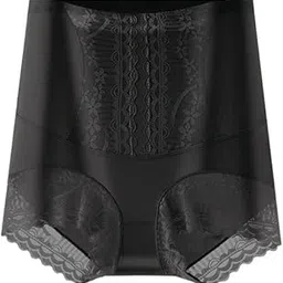 Women High Waist Control Panties Seamless Shapewear Briefs with Lace Slimming Shorts Flat Belly Shaping-image-83