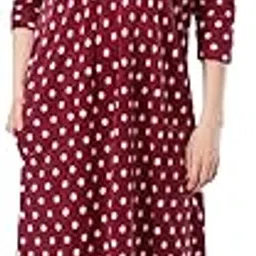 Women Woolen Blanket Nighty for Winter Dotgoli Print with One Side Pocket (Multicolor, Free Size)-image-3