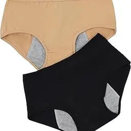 ragabandha design studio Women's Period Panty Hipster Leak Proof Underwear for Medium Flow - Set of 2-picture-15