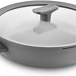 Berghoff 28 cm Recycled Aluminum Non-Stick Cooking Kadhai & Toughened Glass Lid | CeraGreen Ceramic Coating| PTFE, PFAS Free |Induction, Dishwasher Ready |Dark Grey |5 Yr Warranty-picture-31