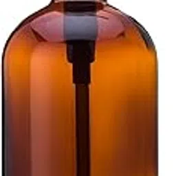 Amber Glass Jar Soap and Lotion Dispenser with Stainless Steel Pump - 16 oz - by Jarmazing Products-picture-36