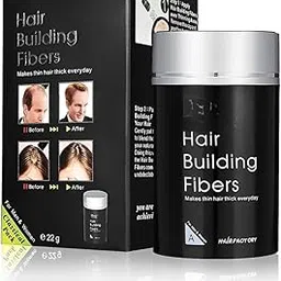 Black Hair Building Fibers Men,Women fibers for Hair loss coverage (net 25g)-image-90