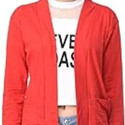 Amazon Brand - Nora Nico Women's Cotton Full Sleeves Front Open Casual Shrugs with Pockets-picture-12