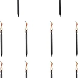 SYDL 10 Pieces Tent Stakes Aluminum Metal Canopy Stakes for Hiking Beach Canopies Black|Tent & Canopy Accessories|Sporting Goods image 1