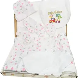 cutetales Baby Cotton Clothing Set, Heart and Floral Print, 11-Piece Newborn-picture-24