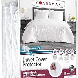 Guardmax Waterproof Duvet Cover - Jersey Fabric with Zipper Closure | Premium Quality, Bed Bug & Allergen Proof Queen (86 x 86)-image-13