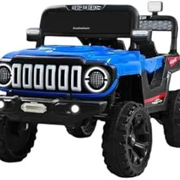 BMW 888 Kids Electric Jeep, Battery Operated 4x4 Drive with Remote Control, Music, Card Reader, Ages 1-6 Years, 25-30 Kgs Capacity (Blue)-picture-12