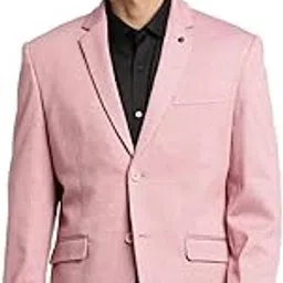 turtle Men Knitted Solid Rose Pink Blazer-picture-12