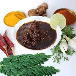 Sitara Foods Munagaku Moringa Drumstick Leaves Mutton Pickle Home Made 500 Grams pack image 1