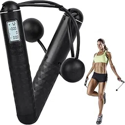 Skipping Rope with Counter, Cordless Jump Rope, Intelligent Timed Weighted Jump Rope, Adjustable Digital Counting Jump Ropes, Cordless Weighted Jump Rope for Lose Weight, Burn Calories-image-32