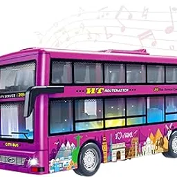 FunBlast City Bus Toy for Kids – Push & Go Vehicle with Sound and Light Effects, Toy Bus for Boys & Girls Age 3+ Years Boys and Girls (Purple)-picture-42
