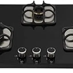 Faber Mild Steel Hobtop Imperia Plus 783 BRB Ci Bk 3 Brass Auto Ignition Burner Auto Electric Ignition Glass Top (Black)-picture-56