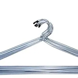 Bindian Steel Clothes Hangers with Plastic Coating, 39 cm Wide, Space Saving Design, Pack of 12-image-46