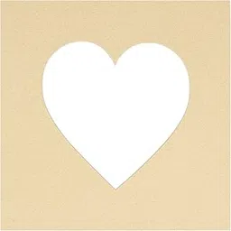 13x13 Mat Bevel Cut for 9x9 Photos - Precut Tan Heart Shaped Photo Mat Board Opening - Acid Free Matte to Protect Your Pictures - Bevel Cut for Family Photos, Pack of 1 Matboard-picture-18