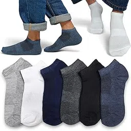 lealdealz Ankle Socks for Men & Women, Unisex, Made with Breathable Mesh Fabric with Anit Odour Technology. Sports, Free Size-picture-11