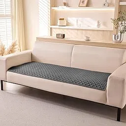 House of Quirk Luxury Waterproof Sofa Cover 1/2/3/4 Seater Anti-Slip Plaid Sofa Cover Washable Sofa Slipcover Furniture Protector from Pets Replacement Protector (Three Seater, Charcoal, 70x180cm) image 1