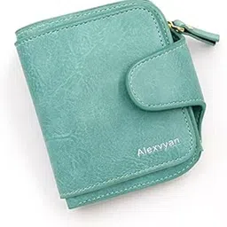 alexvyan Small Women's Purse Wallet Female Hand Clutch Women/Ladies/Girls Wallets Card Holder 3 Pocket (Green)-picture-36
