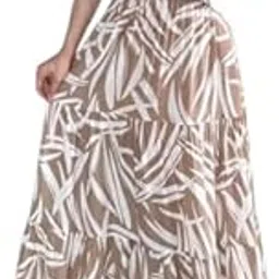 pimu Women's Elastic Waist V-Neck Summer Dress - Perfect for Beach-picture-44