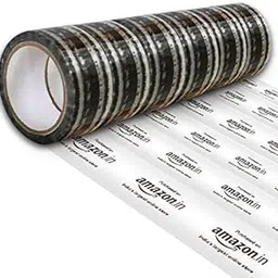 D-fix BOPP Printed Amazon Transparent Packaging Tape, 65 Meters Length, 48mm (2 Inch) Width, Tape Roll for E-commerce, Packaging Box | Pack of 6 Rolls image 1