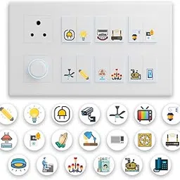 Pinaco India Switch Board Stickers - 180 Stickers, 30 Unique Designs | Decorative Stickers for Switches, Home & Office, Easy to Apply Stickers for Switches, Waterproof Vinyl 1.5 cm (Multicolour)-picture-30