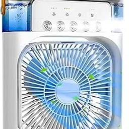 PHYNIX Cooler for Room Cooling Mini AC Portable Mini Fan Artic Cooler with 7 Colors LED Light, 1/2/3 H Timer, 3 Wind Speeds and 3 Spray Modes for Office,Home,Dorm,Caaar Travel11-picture-40