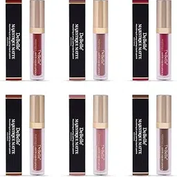 DeBelle Majestique matte long lasting waterproof liquid lipstick combo set of 6 | Matte Finish | Stays Upto 7 Hours | Transfer Free | Smudge, Water Proof | Light Weight | (Pack of 6) 3.5ml each-picture-16