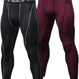 homgee 2 Pack Men Quick Dry Running Leggings Compression Tights Gym Training Fitness Sport Trousers Leggings Male Underwear-picture-15