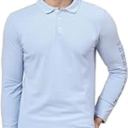 rigo Full Sleeve Casual Wear Solid Polo T-Shirts for Men | Slim Fit Collar T-Shirts for Men-picture-33