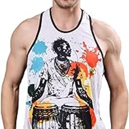 yellow tree Tabla Print Men Vest image 1