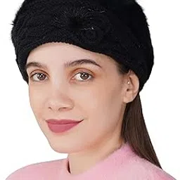 isweven Woolen Winter Cap for Women Girls, Soft & Warm Round Beanie Beanie Hat (Free Size, 4179)-picture-11