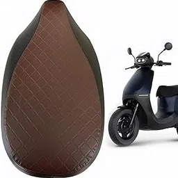Premium Leatherette Seat Cover Compatible with Ola Electric Scooter S1, S1 Pro – Waterproof, Anti-Slip, Cushion Comfort, Brown and Black, Waterproof (.1)-image-18
