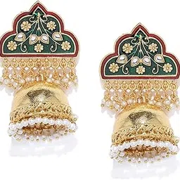 sukkhi Wedding Jewellery Dangler Earrings for Women (Yellow) (E78498)-picture-22