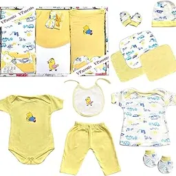 Vparents Baby Gift Box Pack of 10|Baby Care Products Gift Box | Newborn Baby Essentials | New Born Baby Gifts | Baby Shower Gift |Bitsy (Yellow) 110348-image-75