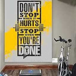 Decor Production Self Adhesive Gym Wall Sticker/Poster(24x36 Inch)-PVC Vinyl-picture-18
